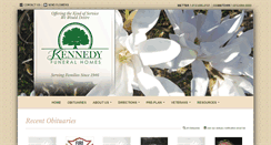 Desktop Screenshot of kennedyfuneralhomechapels.com